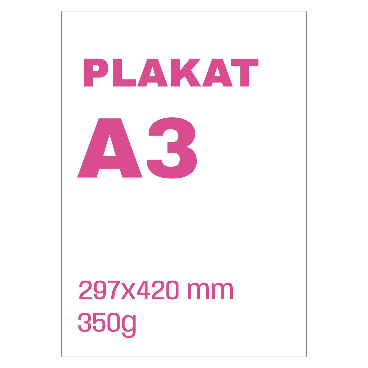 Plakat A3 350g kreda