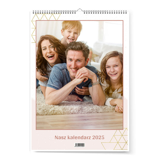 fotokalendarz a3 pionowy różowy