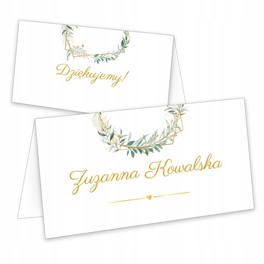 Winietki na stół komunijne 6 szt. 9x5 cm