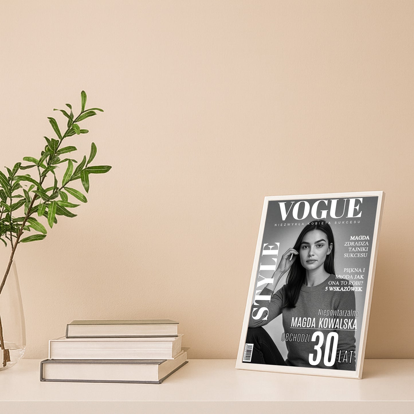 VOGUE personalizowana okładka magazynu A4 + ramka GRATIS
