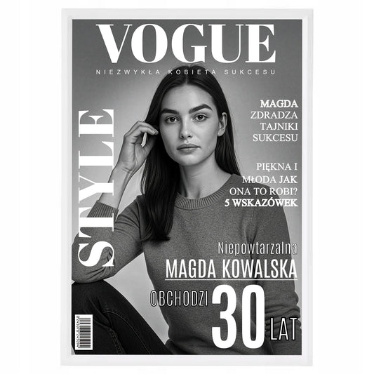 VOGUE personalizowana okładka magazynu A4 + ramka GRATIS
