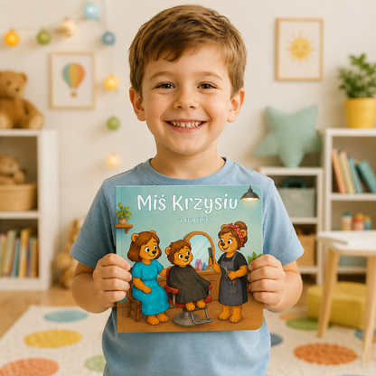 Książeczka dla dzieci personalizowana - Moja własna Bajka. Miś u fryzjera