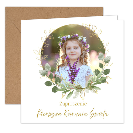 Zaproszenie na I Komunię Świętą – liście