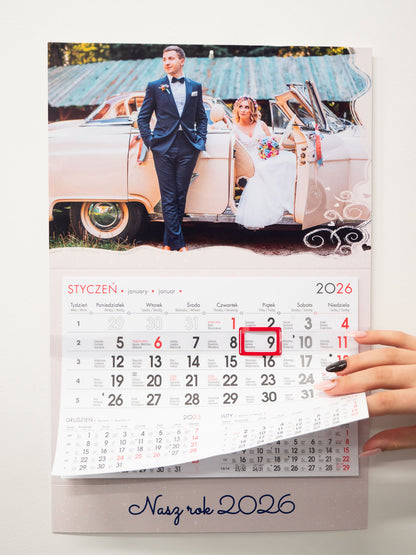 kalendarz jednodzielny z płaską główką 31X47