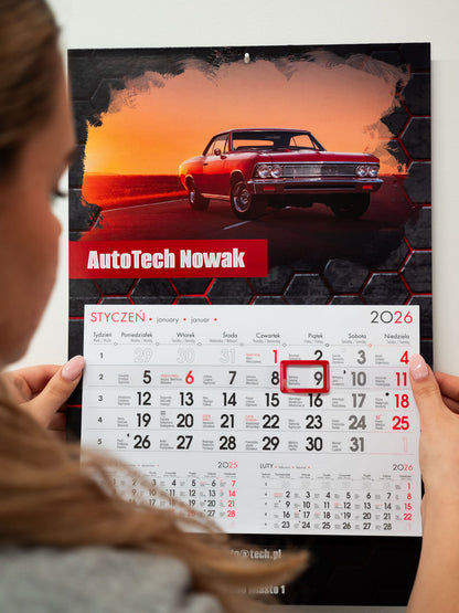 kalendarz jednodzielny z płaską główką 31X47