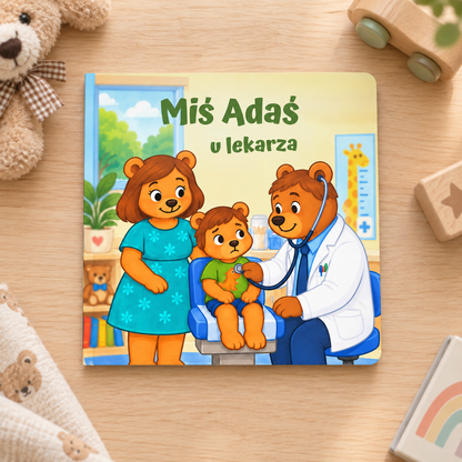 Książeczka dla dzieci personalizowana - Moja własna Bajka. Miś u lekarza